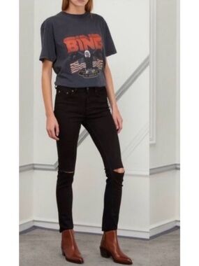 Anine Bing Distressed Brodie Skinny Jeans Size 25